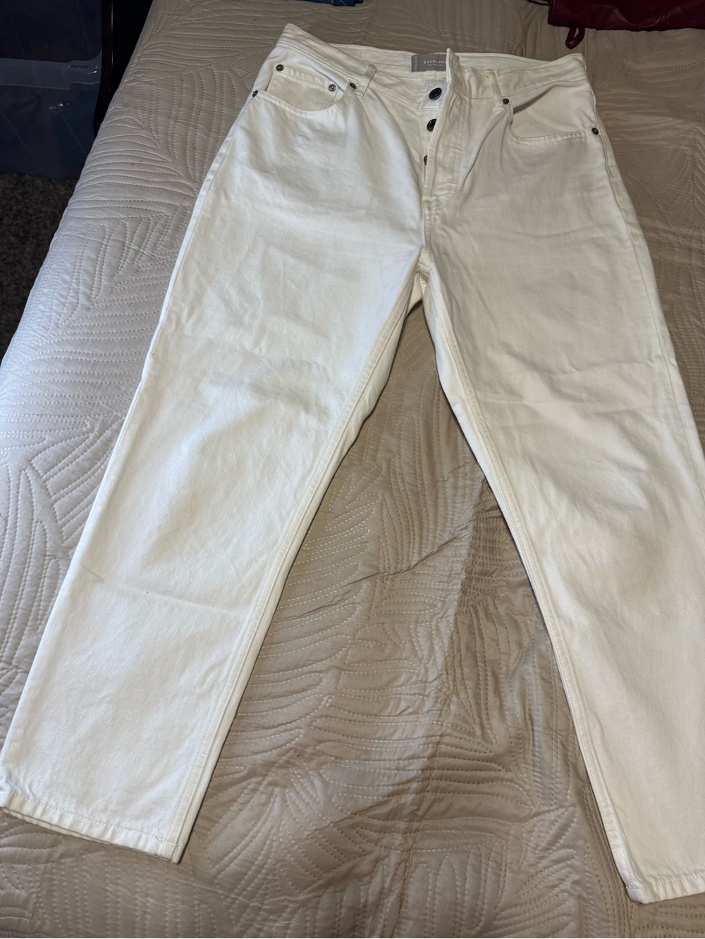 Everlane Women’s Cheeky Jeans in White Crop 30 size